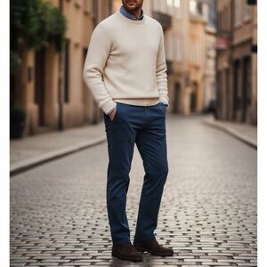Peter Millar garment dyed flat front pants size 38‎